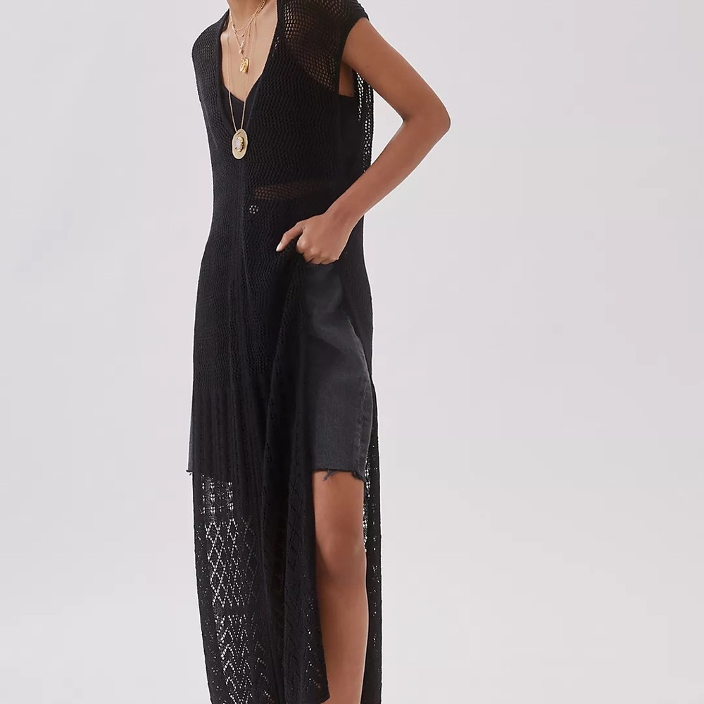 NWT Anthropologie Crochet Caftan Set 2 piece set XS
